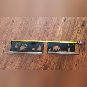 Black Rustic Metal Wall Art Panels with Woodland Cutouts